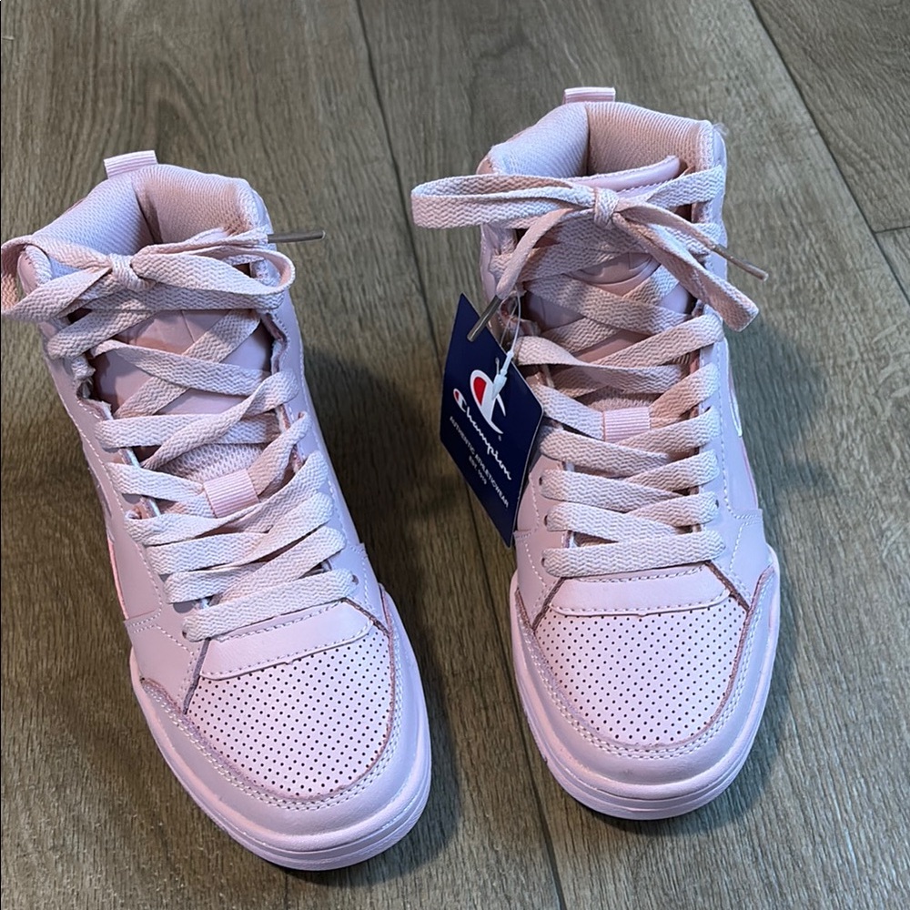 Champion Light Pink High-Top Sneakers - Picture 2 of 2